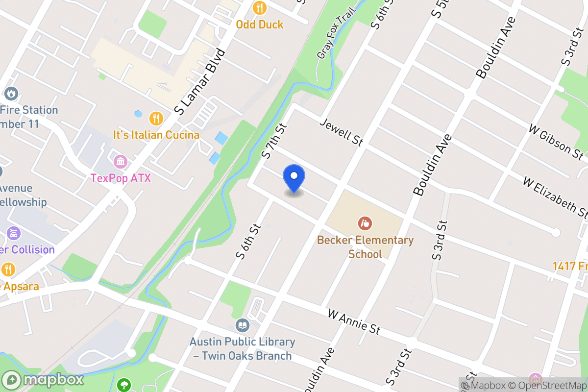 Map of W 1008 Milton St Austin Tx 78704