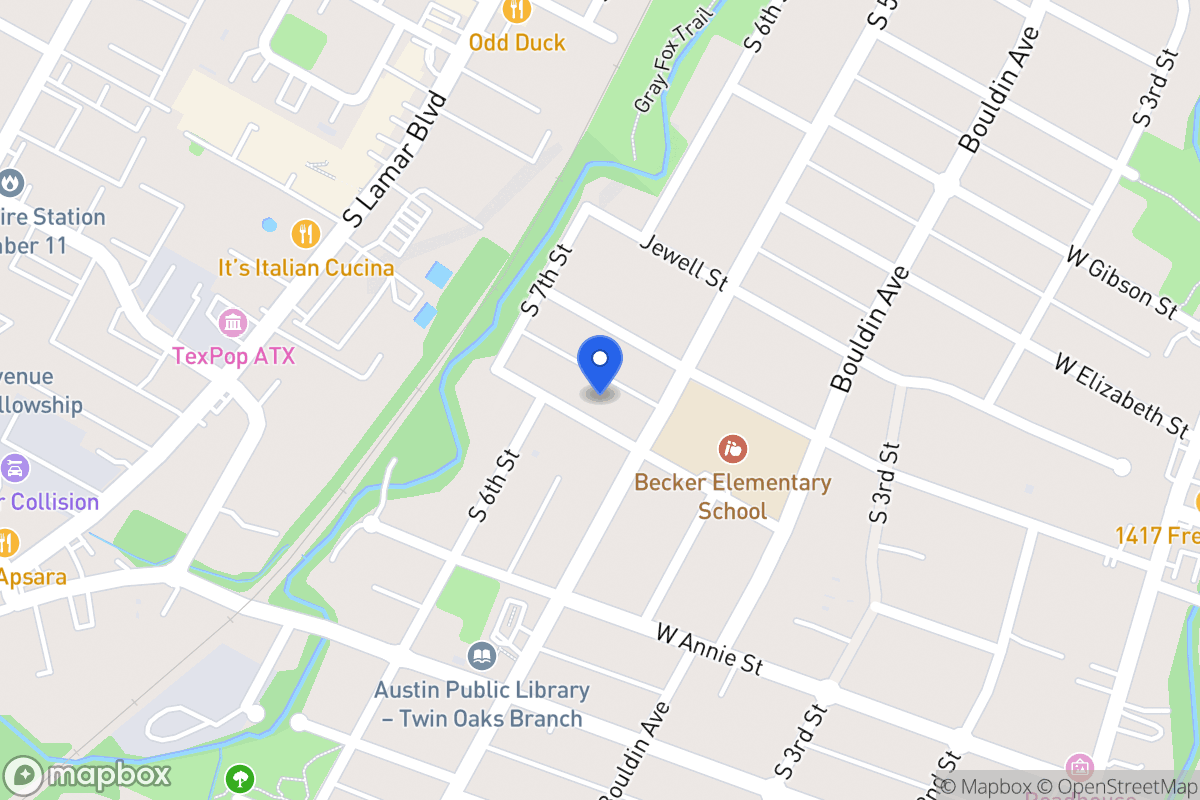 Map of W 1006 Milton St   Tx 78704