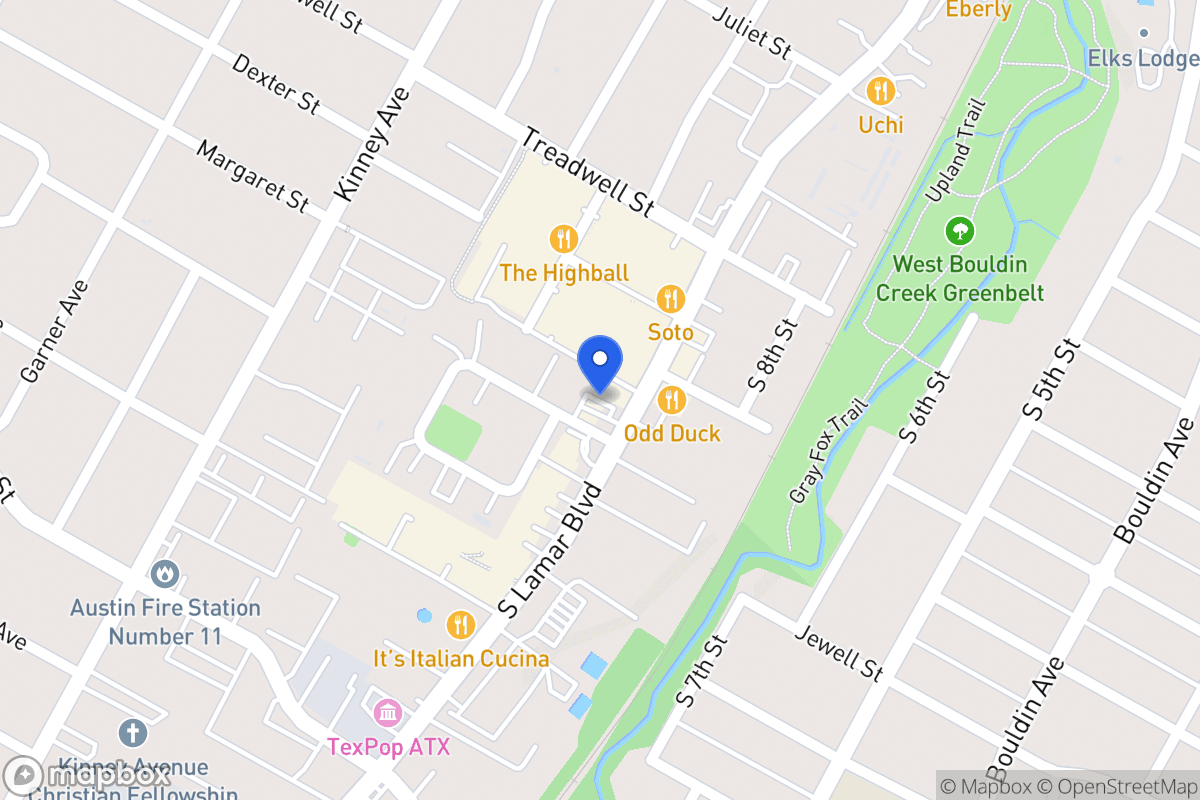 Map of S 1212 Lamar Blvd   Tx 78704